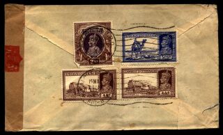 India 1941 Censored Airmail Cover To Newark,  Jersey