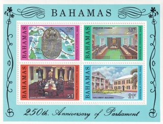 (29689) Bahamas Mnh Parliament Minisheet Unmounted 1979