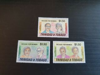 Trinidad And Tobago 1985 Sg 680 - 682 Decade For Women (2nd Issue) Mnh (v)