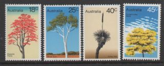 Australia Sc 677 - 80 Australian Trees 1978,  Mnh F - Vf