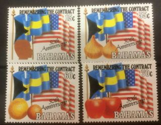 Bahamas 1993 50th Anniv Of Contract Mnh Set Of 4