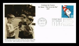 Dr Jim Stamps Us Cat In The Hat Dr Seuss Celebrate Fifties Fdc Cover Mystic