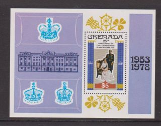 Grenada Mnh Stamp Miniature Sheet 1978 25th Anniversary Of The Coronation Ms949