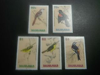 Bahamas 1991 Scott 719 - 723 Vfmnh Birds