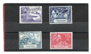 Bahamas Gv1 1949 Universal Postal Union Set Sg 196 - 99