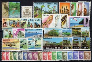 P123727/ Jamaica Stamps – Lot 1980 - 1991 Mnh 95 E