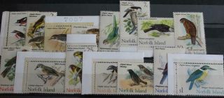 Norfolk Islands 1970 - 71 Sg103 - 117 Qeii Birds Full Thematic Set Fine Mnh