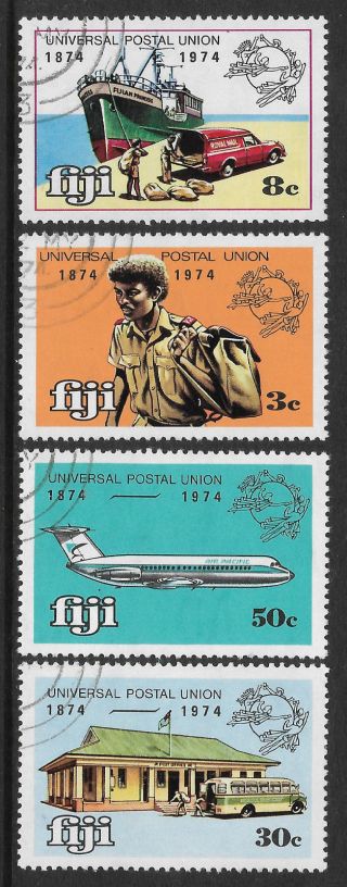 Fiji 1974 Universal Postal Union U.  P.  U 4v Fine