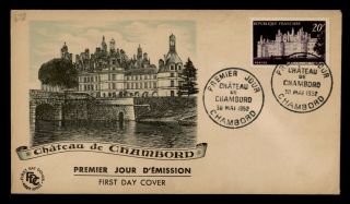 Dr Who 1952 France Chateau De Chamboro Fdc C125881
