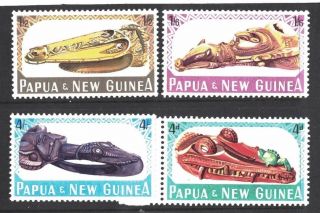 1965 Papua Guinea Canoe Prows Sg 72/5 Muh Set 4