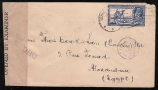 India - Egypt 1943 Cover Thos Cook In Bombay To Alex.  Cook 