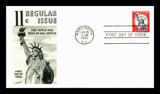 Dr Jim Stamps Us 11c Statue Of Liberty First Day Cover Fleetwood