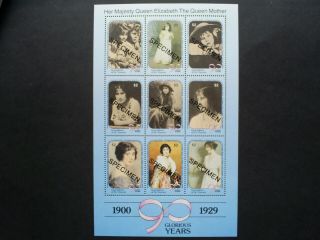 Grenadines Of St Vincent Stamp Souvenir Sheet The Queen Mothers 90th Birthday.