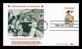 Us Cover American Red Cross Wwii Volunteers Feed Fliers Fdc