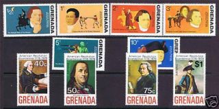 Grenada 1975 American Revolution Sg694/703 Mnh