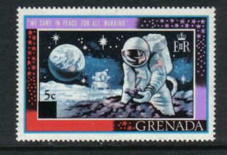 Grenada 1970 Space Apollo 11 Neil Armstrong Surcharged Single
