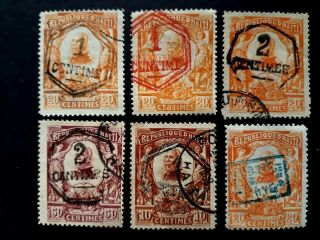 Haiti Rare Overprinted Stamps As Per Photo.  Very
