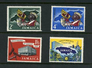 T663 Jamaica 1962 Music Bugler Independence 4v.  Mnh