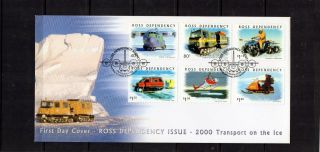 2000 Nz Ross Dependency Set Of 6 Transport On The Ice Fdc,
