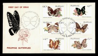 Dr Who 1984 Philippines Butterfly Fdc Pictorial Cancel C126163