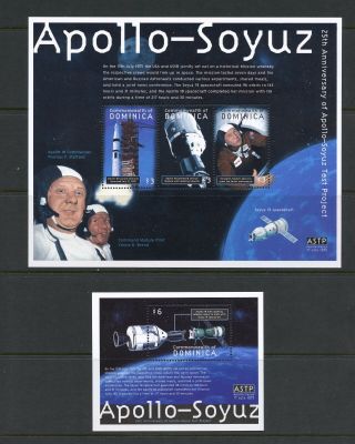 Dominica 2000 2226 - 7 Space Apollo - Soyuz Sheets Mnh I278