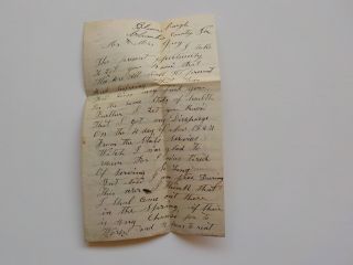 Civil War Letter 1864 Soldier Discharge Bloomsburg Columbia County Pennsylvania