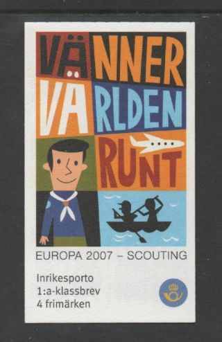 Sweden 2007 Europa - Scouting Stamp Booklet Very Fine