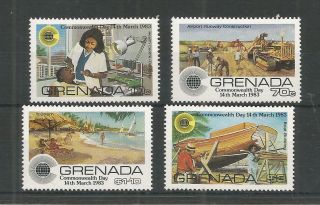 Grenada 1983 Commonwealth Day Sg,  1242 - 1245 U/mm N/h Lot 7711a