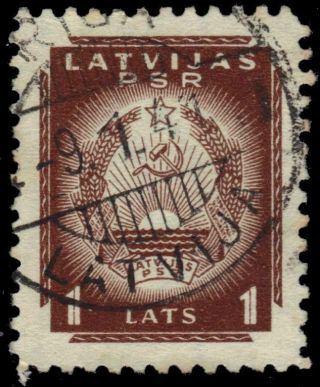 Latvia 2n56 - Soviet Occupation " Latvian P.  S.  R.  Coat Of Arms " (pb21398)