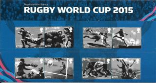 Rugby World Cup 2015 Full Set Of Stamps In Presentation Pack.