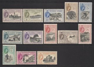Sierra Leone 1953 Coronation Set Sg210 - 222 Lmm Cv £75