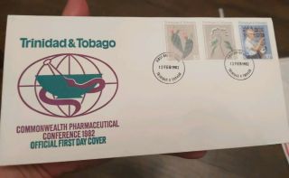 Trinidad & Tobago 1982 Fdc - " Pharma Conference " Unaddressed 3 Stamps