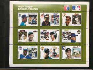 Grenada 1988 Major League Baseball In Stamps Mlb,  30 Cts,  Sheet Of 9,  Mnh