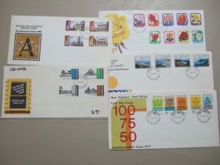 Five Zealand Fdc With Complete Sets