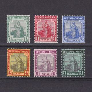 Trinidad & Tobago 1913,  Sc 1 - 7,  Cv $26,  Wmk Mult - Crown - Ca,  