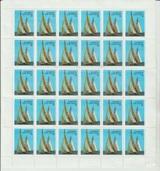 1 Mini Sheet Of 30 Stamps From Grenadines Of St Vincent 1988.