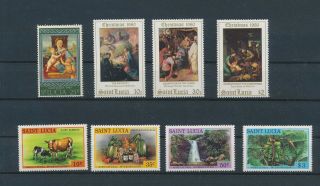 Lk81287 St Lucia Nature Paintings Fine Lot Mnh