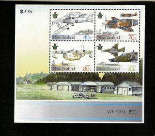 Stamps 1987 Zealand Nz Military History Air Force Mini Sheet Mnh L@@k