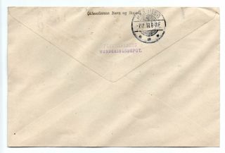 DENMARK: Address letter 3 parcels Copenhagen 1918. 2