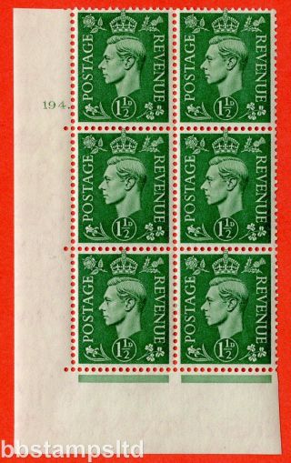 Sg.  505.  Q9.  1½d Pale Green.  A Very Fine Lightly Mounted.  No Control.