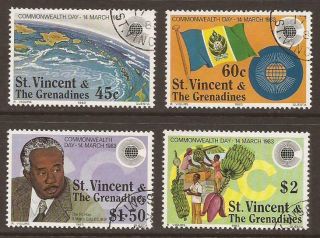 St Vincent 1983 Sg714/717 Commonwealth Day Set - Fine (jb8457)