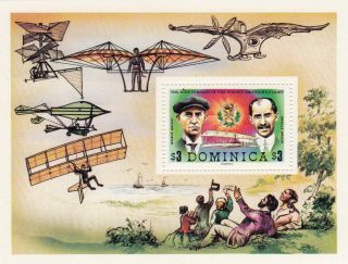 (20473) Dominica Mnh Wright Brothers Minisheet 1978 Unmounted
