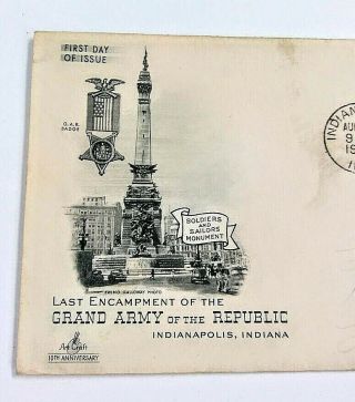 Us Fdc 985 Gar Grand Army Of The Republic Last Encampment Pm1949 Indianapolis,  In