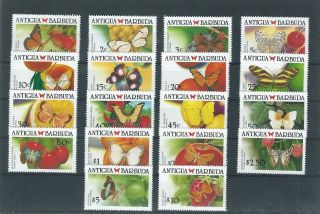 Antigua & Barbuda 1988 Umm Caribbean Butterflies Sg 1227/77 (missing Sg 1244a)