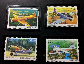 Australia,  1981 - 83,  Wildlife Sg761 - 764,  Aircraft,  Mnh,  361