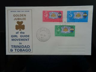 Trinidad & Tobago 1964 Girl Guides Golden Jubilee Set 3v First Day Cover