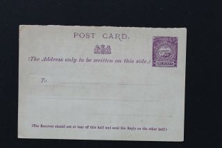 South Wales One Penny Purple Post Card