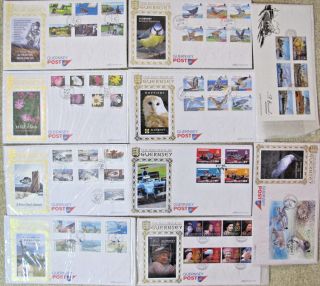 10 Guernsey First Day Covers Mainly 2006 - 2008 - (1048)