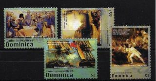 Dominica Sg3450/3,  2005 Battle Of Trafalgar Set Mnh