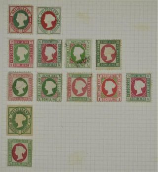 Heligoland Stamps Selection Of Issues On Page (z183)